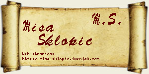 Miša Sklopić vizit kartica